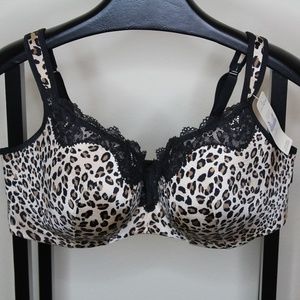 Cacique Leopard Print Balconette Bra